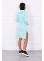 K-Fashion Šaty s delšími zády a barevným potiskem mint