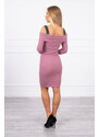 K-Fashion Šaty se širokými ramínky tmavě růžové