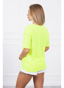 K-Fashion Halenka s potiskem Magic yellow neon