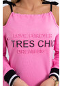 K-Fashion Světle růžové šaty Tres Chic