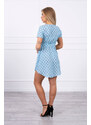 K-Fashion Modré puntíkované šaty