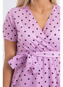 K-Fashion Tečkované šaty fialové