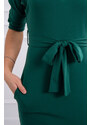 K-Fashion Šaty s křídly na ramenou zelené
