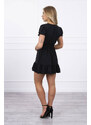 K-Fashion Šaty s vázaným výstřihem do V černé