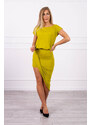K-Fashion Asymetrické šaty kiwi