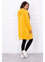 K-Fashion Mikina s kapucí v hořčicové barvě