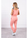K-Fashion Kalhoty/oblek s nápisem meruňková selfie