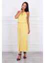 K-Fashion Boho šaty na zip žluté
