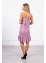 K-Fashion Tenké šaty na ramínka tmavě růžové