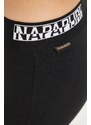 Legíny Napapijri M-Box Leggings 4 dámské, černá barva, s potiskem, NP0A4GKT0411