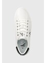 Kožené sneakers boty Calvin Klein Jeans CUPSOLE LACE UP LOW bílá barva, YM0YM00491