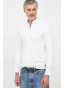 Košile Armani Exchange bílá barva, slim, s klasickým límcem, 8NZCGB Z8ANZ NOS