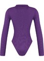 Trendyol Plum Polo Collar Corduroy Knitted Body with Snap fastener