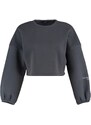 Trendyol Smoked Thick With Fleece Inside, Comfortable Cut with Crop Sleeves and Printed Knitted Sweatshirt