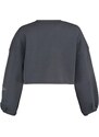 Trendyol Smoked Thick With Fleece Inside, Comfortable Cut with Crop Sleeves and Printed Knitted Sweatshirt