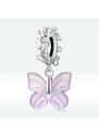 Royal Fashion stříbrný přívěsek Skleněný motýl SCC2087
