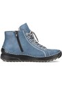 Krásné nebesky modré kotníčkové boty Rieker 71510-14 modrá