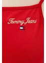 Šaty Tommy Jeans červená barva, mini