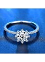 Royal Fashion stříbrný prsten HA-XJZ020A-SILVER-MOISSANITE-ZIRCON
