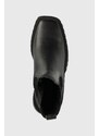 Kožené kotníkové boty Steve Madden Parkway dámské, černá barva, na podpatku