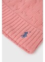 Bavlněná čepice Polo Ralph Lauren růžová barva,