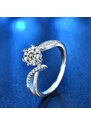 Royal Fashion stříbrný prsten HA-XJZ004-SILVER-MOISSANITE-ZIRCON