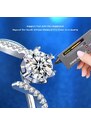 Royal Fashion stříbrný prsten HA-XJZ004-SILVER-MOISSANITE-ZIRCON