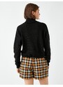Koton Crop Sweater Rolák s dlouhým rukávem