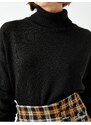 Koton Crop Sweater Rolák s dlouhým rukávem