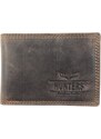 Malá kožená peněženka Hunters hnědá 2246