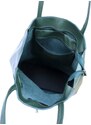 Kožená kabelka přes rameno MiaMore 01-014 Z zelená