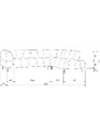 Hoorns Zelená sametová rohová pohovka Doyle 267 cm, pravá