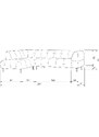 Hoorns Béžová sametová rohová pohovka Doyle 267 cm, levá