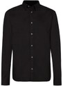 Košile AllSaints pánská, černá barva, regular, s límečkem button-down