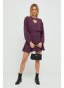 Šaty Desigual fialová barva, mini