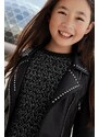 Dívčí šaty Michael Kors černá barva, mini, oversize
