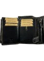 Tillberg Celokožená peněženka se sovou černá 2671
