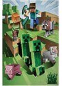 Halantex Fleecová deka Minecraft - motiv Farma - Polar Fleece - 100 x 150 cm