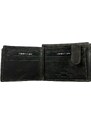 Hunters premium Celokožená peněženka Jeans černá 8162