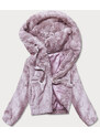 S'WEST Krátká růžová dámská kožešinová bunda (R8050-81)