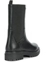 Kožené kotníkové boty Geox Iridea B Abx dámské, černá barva, na plochém podpatku