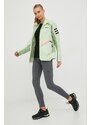 Nepromokavá bunda adidas TERREX Utilitas dámská, zelená barva, zimní