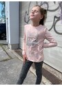JOYCE Dívčí souprava s tričkem a legínami "LETS GO"/ Meruňková
