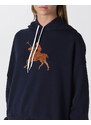 RALPH LAUREN LTHR PLY HD-LONG SLEEVE-SWEATSHIRT