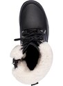 Dětské kožené boty Emu Australia Okab Teens černá barva