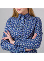 Willsoor Dámská košile s modrým květinovým vzorem 13698