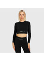 Dámský Crop Top Iron Aesthetics Rib, černý