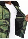 Buďchlap Maskáčová prošívaná trendy vesta s kapucí