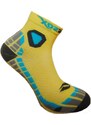 CSX-RUN funkční sportovní ponožky COMPRESSOX žlutá/tyrkysová 39-42