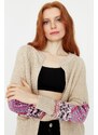 Trendyol Beige Garni Detailní pletený svetr